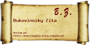 Bukovinszky Zita névjegykártya